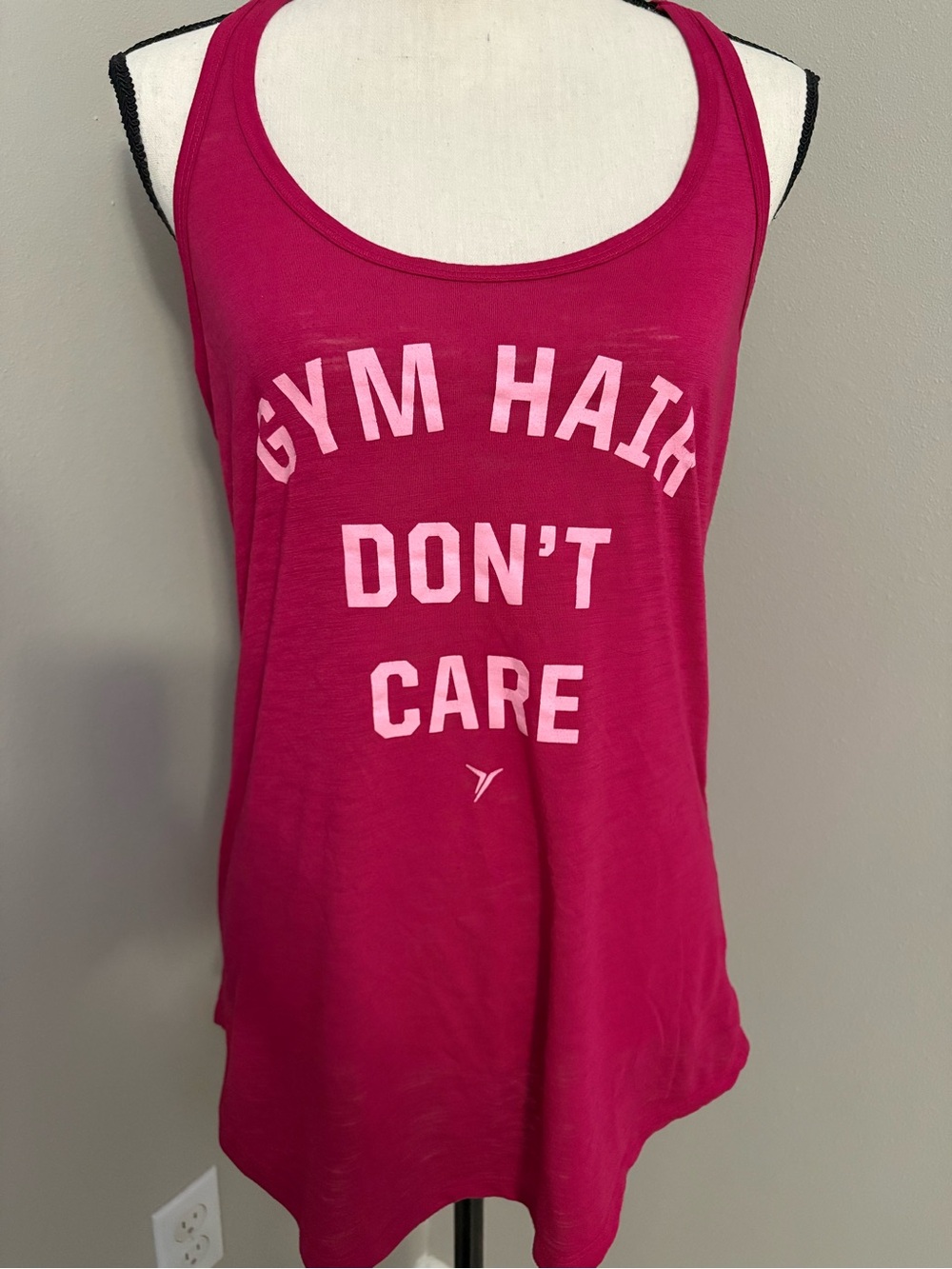 Pink GYM HAIR DON'T CARE' Women's Tank-Size Large